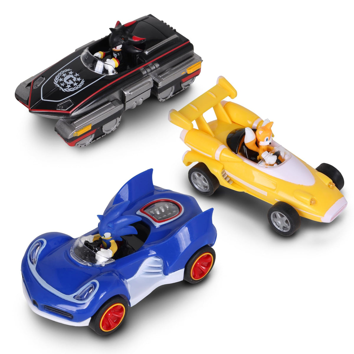 NKOK Sonic, Shadow & Tails Pullback (3-Pack) – Sonic & All-Stars Racing Transformed