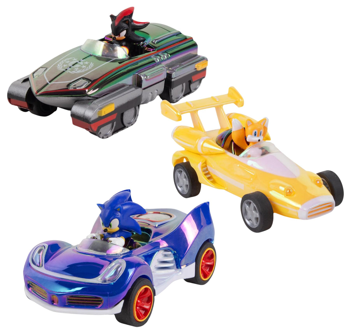 NKOK Special Edition Sonic Shadow Tails Pullback 3-Pack