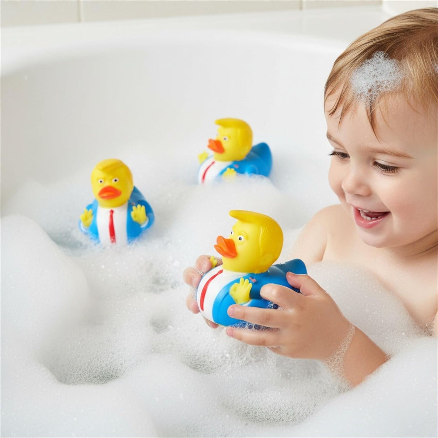 NNCEVM Trump Rubber Duck Bath Toy – Funny Kids Gift & Car Decoration