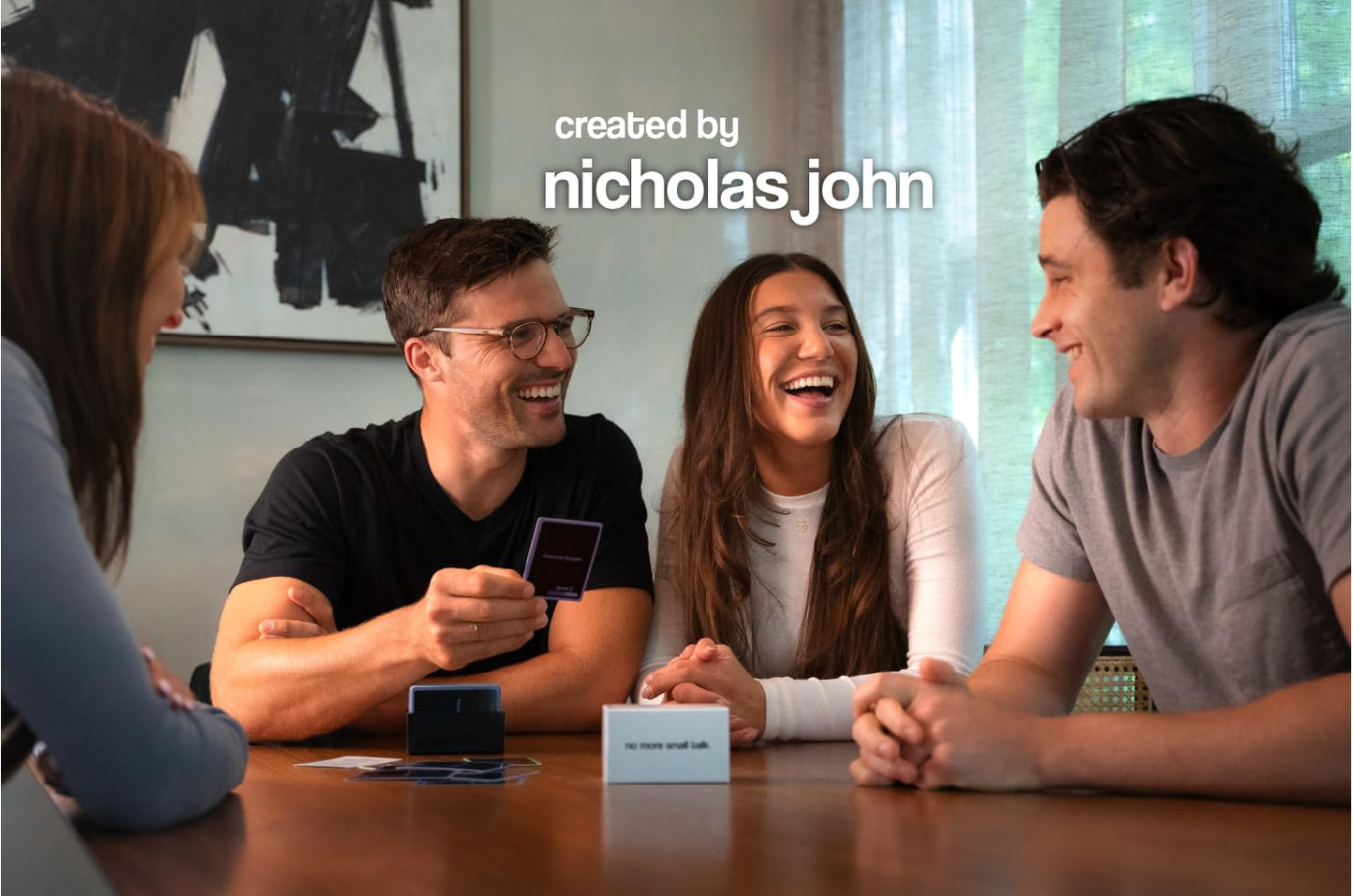 NO MORE SMALL TALK: Quotes & Questions for Meaningful Connections – Conversation Card Game by Nicholas John