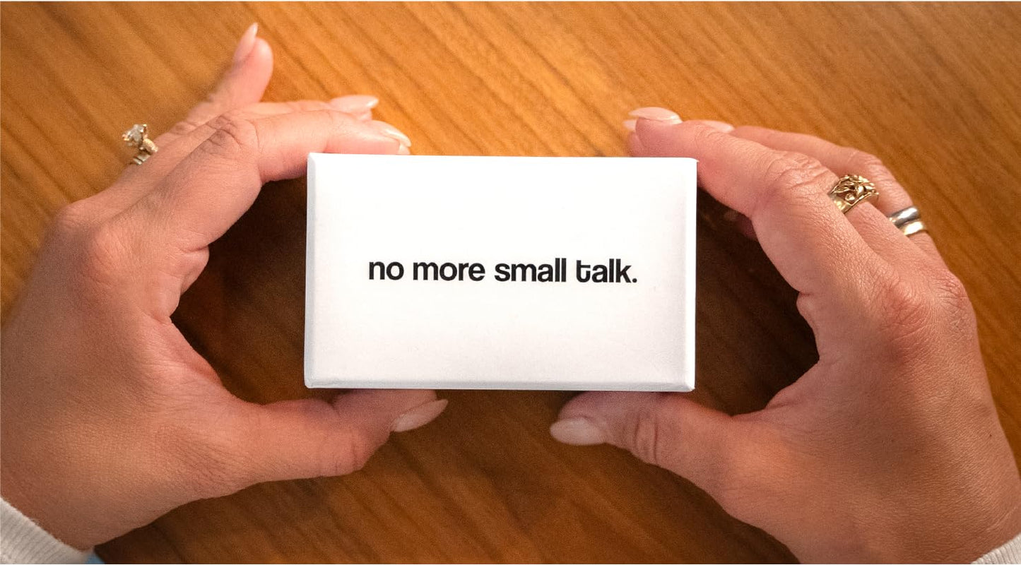 NO MORE SMALL TALK: Quotes & Questions for Meaningful Connections – Conversation Card Game by Nicholas John