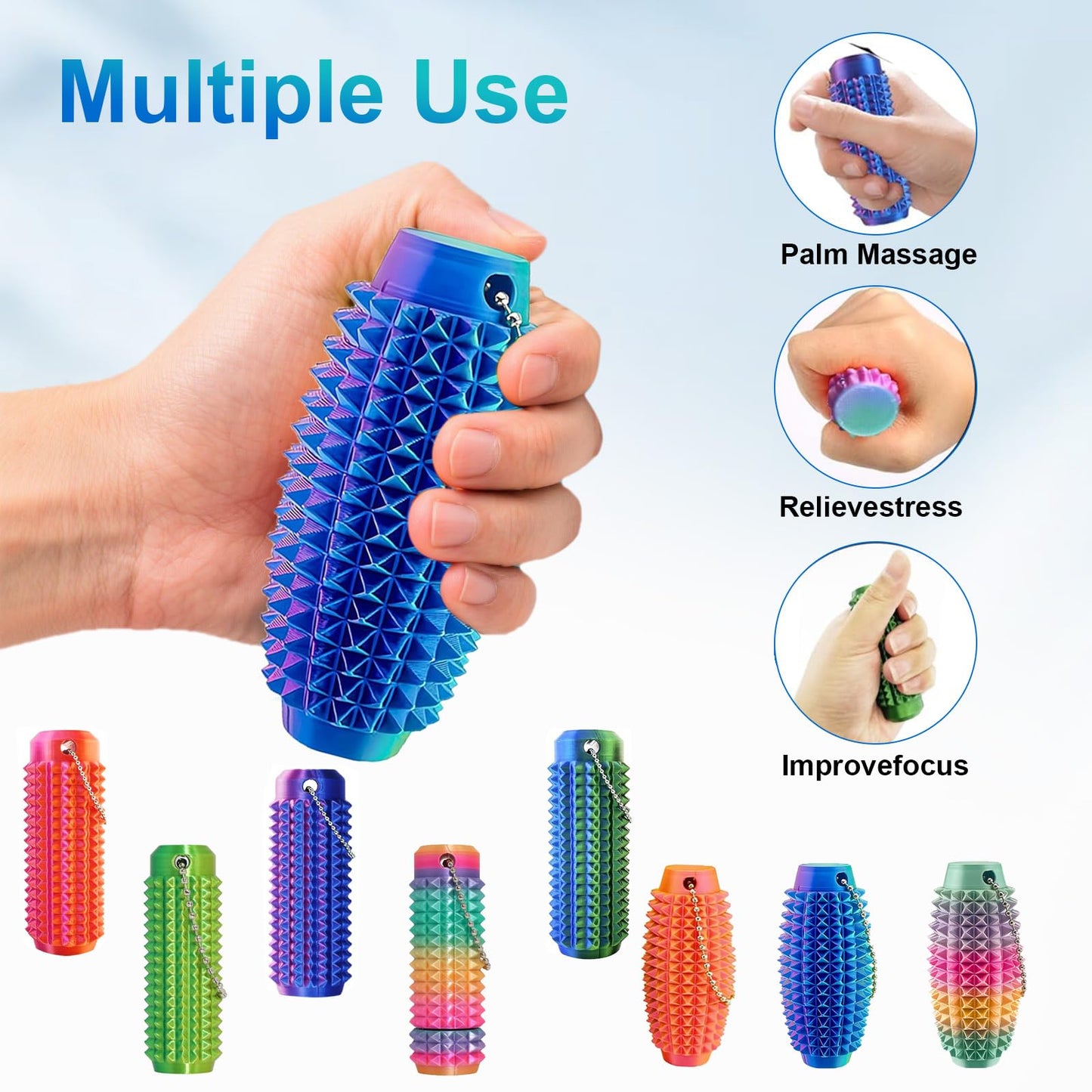 Noafuxy 8PC Little Ouchies Fidget Toys – Quiet Stress Relief, Portable Anxiety Tools