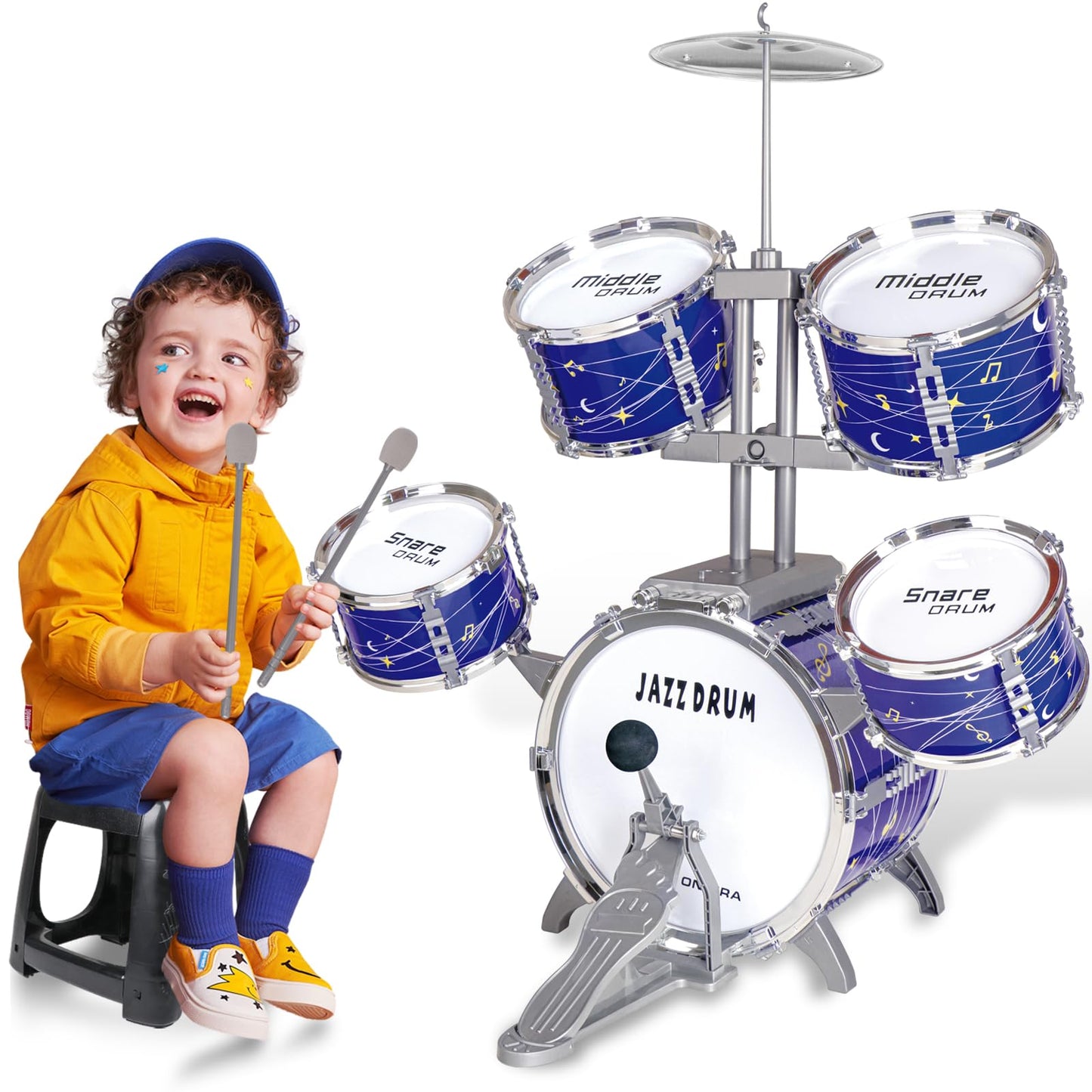 Noaideoi Kids Drum Set for Toddlers & Kids 2-6 | Educational Percussion Toy