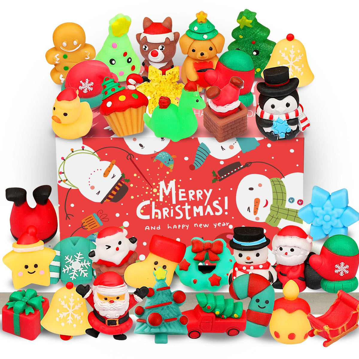 Nobasco 26-Pack Christmas Mochi Squishy Toys | Party Favors, Goody Bags & Classroom Rewards