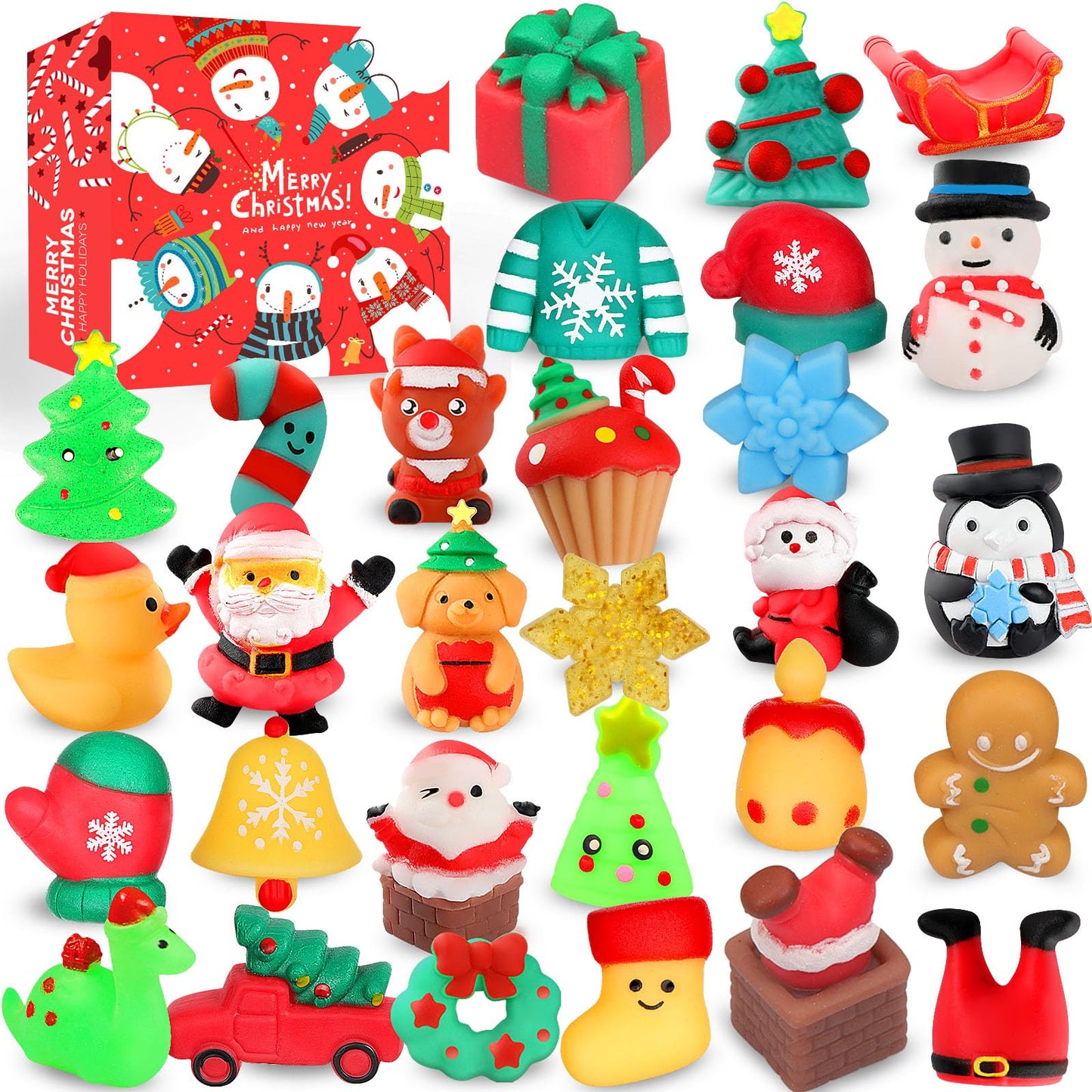Nobasco 26-Pack Christmas Mochi Squishy Toys | Party Favors, Goody Bags & Classroom Rewards