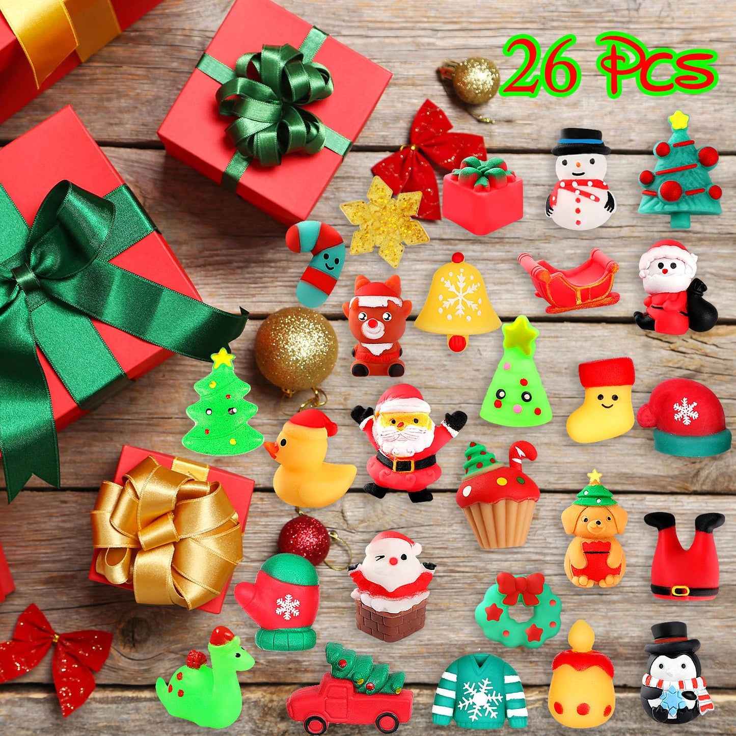 Nobasco 26-Pack Christmas Mochi Squishy Toys | Party Favors, Goody Bags & Classroom Rewards