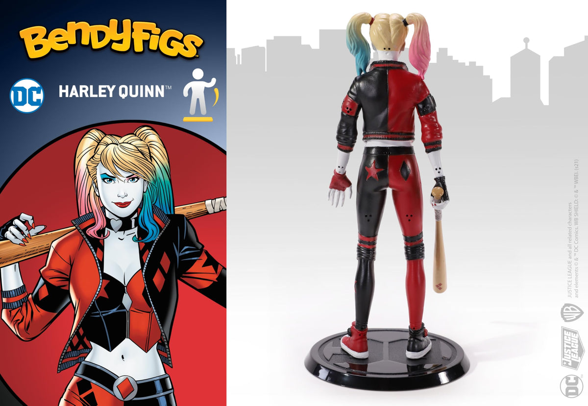 BendyFigs Harley Quinn – The Noble Collection DC Figure | Poseable Collectible
