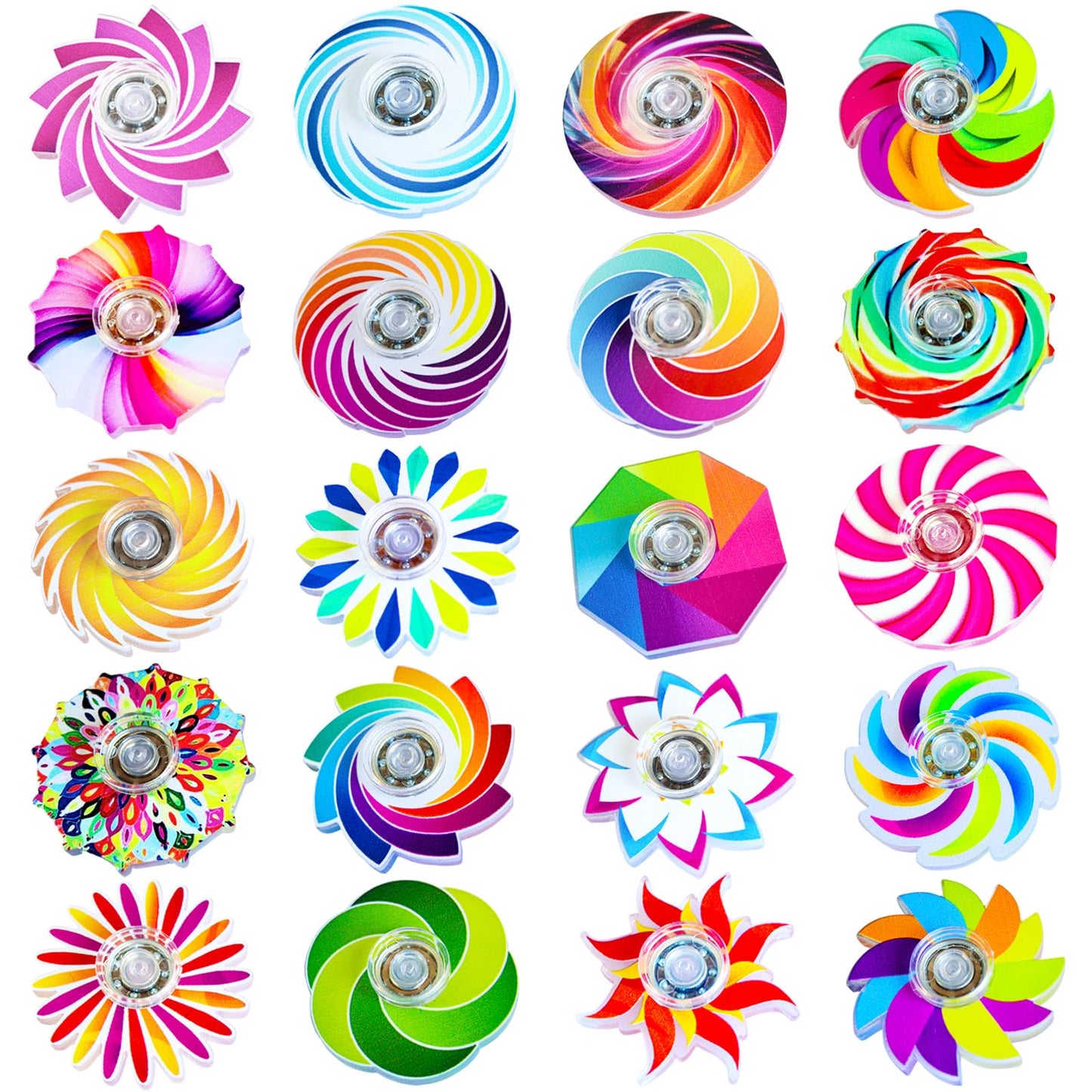 NobleBoy 48 Pack Funny Fidget Spinners – Bulk Mini Sensory Toys for Kids & Adults | Party Favors & Classroom Prizes