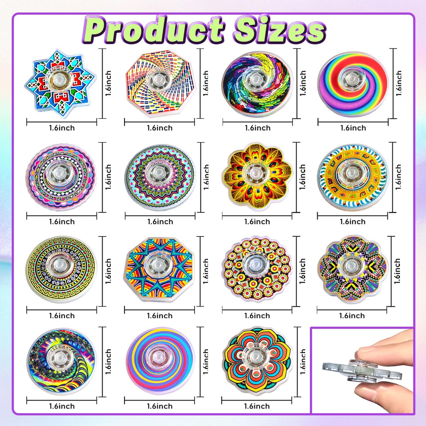 Nobleboy 30 Pcs Fidget Spinners – Mini Sensory Toys & Classroom Prizes