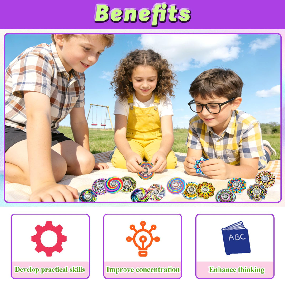 Nobleboy 30 Pcs Fidget Spinners – Mini Sensory Toys & Classroom Prizes