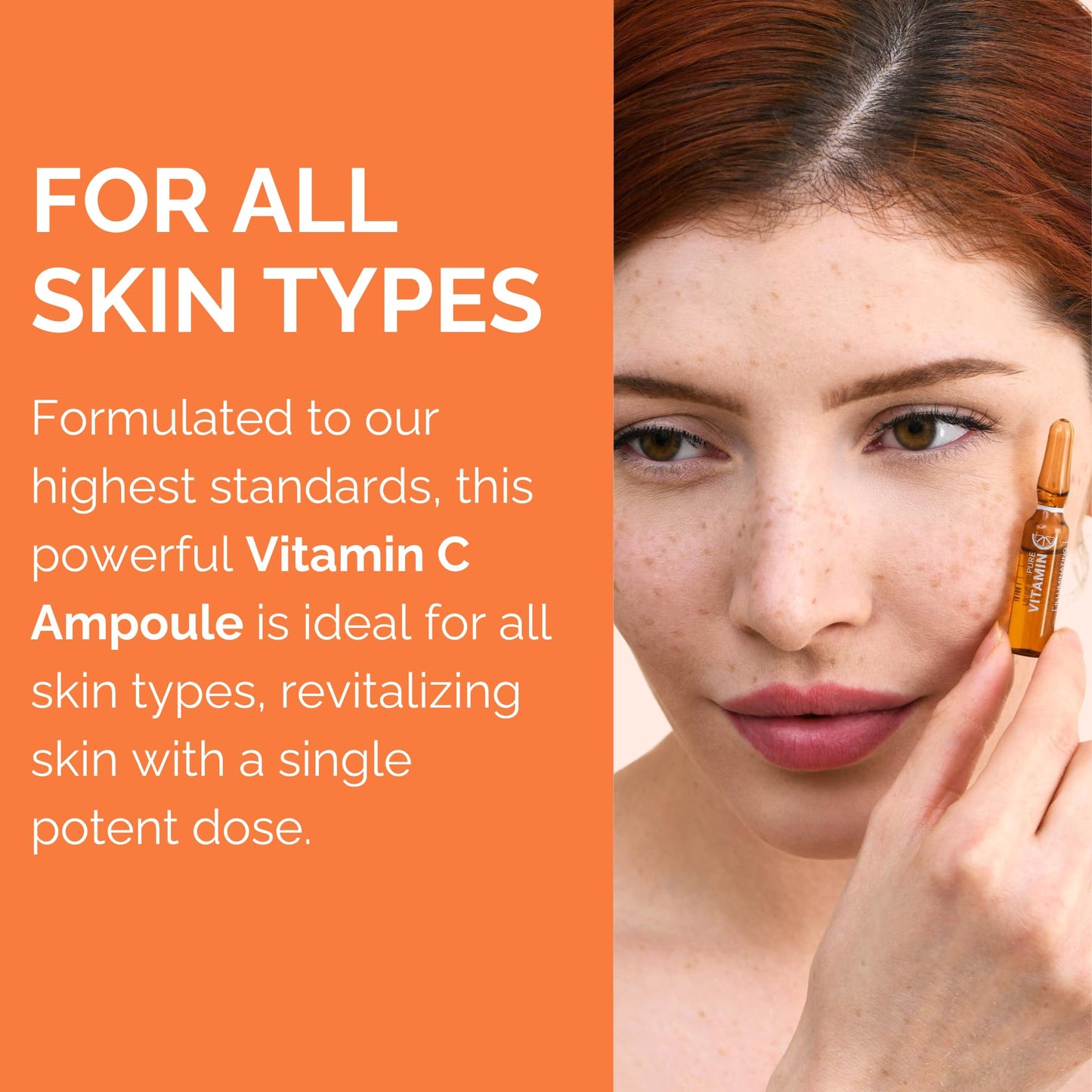 Noche Y Dia Vitamin C Ampoule Oil | Anti-Aging Face Serum with Ascorbic Acid | Hydrate, Firm & Boost Collagen | 12x2mL