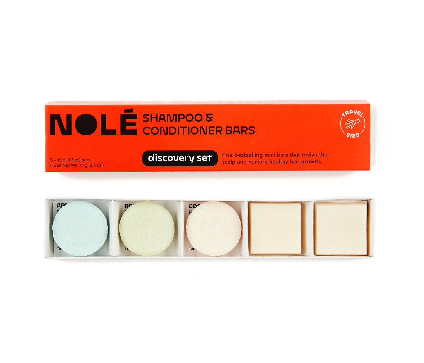 NOLÉ OLE CARE Travel Size Shampoo & Conditioner Bar Set with Batana Oil | Sustainable, pH-Balanced, Plastic-Free