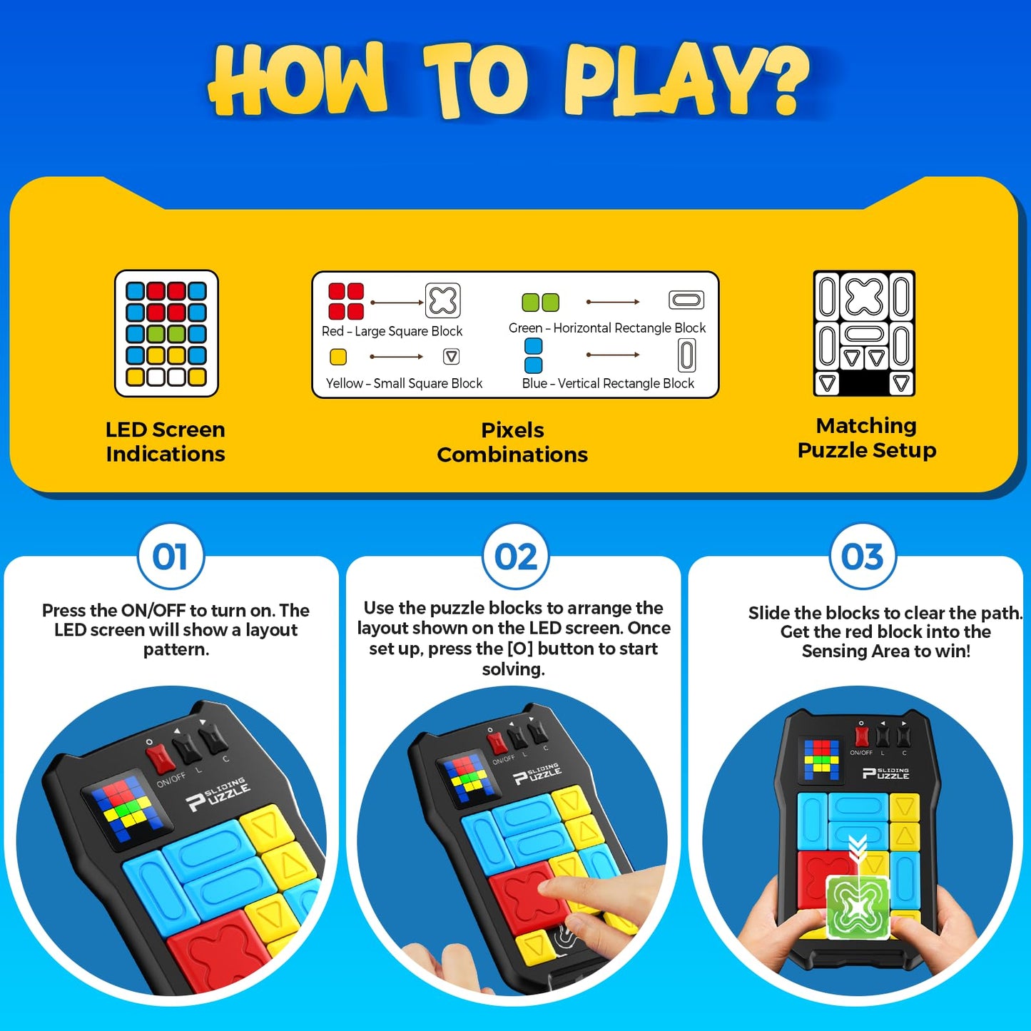 Noltola Super Slide Puzzle Game — 500+ Challenges, Portable Brain Teaser