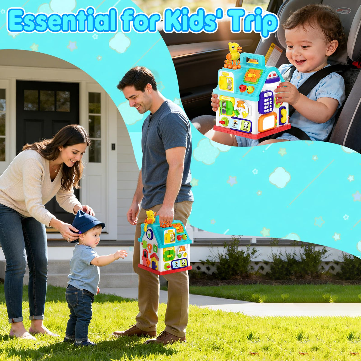 Noltola 20-in-1 Musical Learning House – Montessori Toddler Toys for Ages 0-3