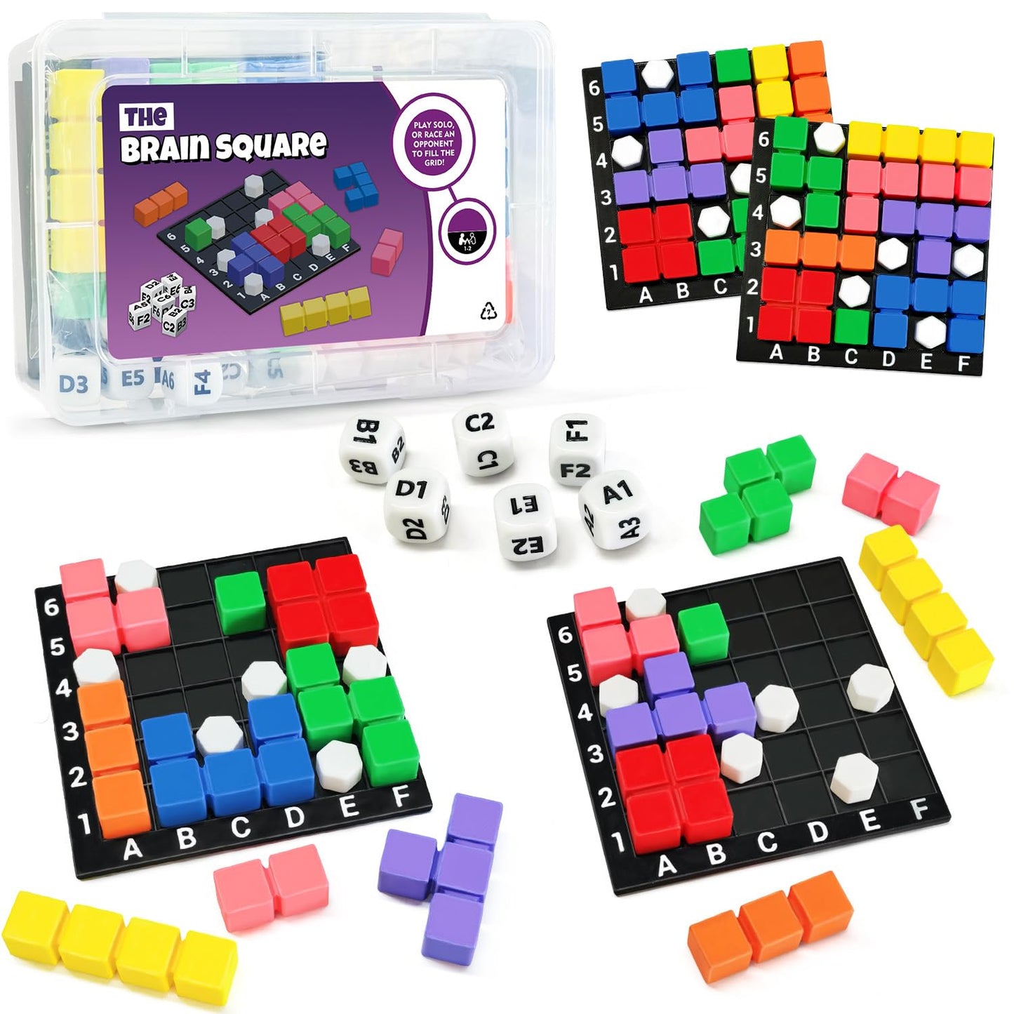 NONSOMPLE STEM Puzzle Game The Brain Square – 160,000+ Solutions for 4 Players
