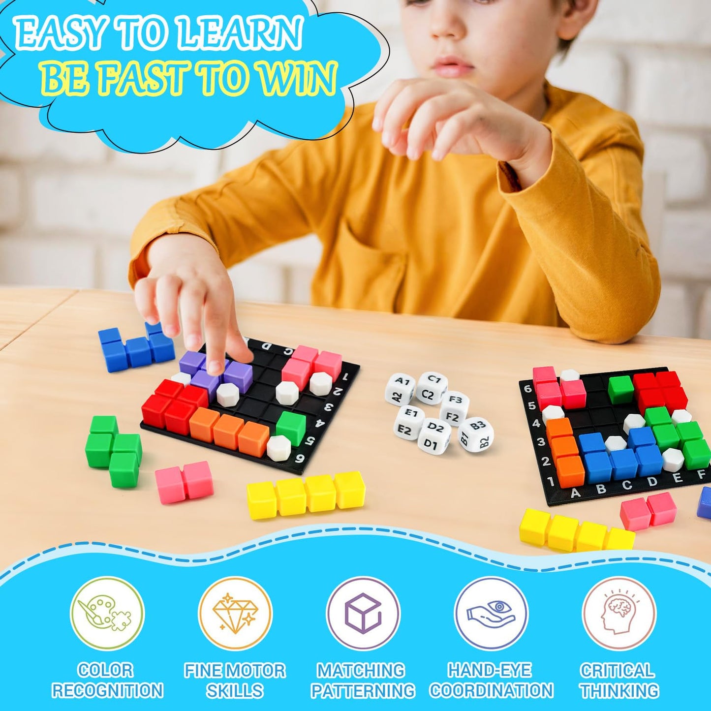 NONSOMPLE STEM Puzzle Game The Brain Square – 160,000+ Solutions for 4 Players