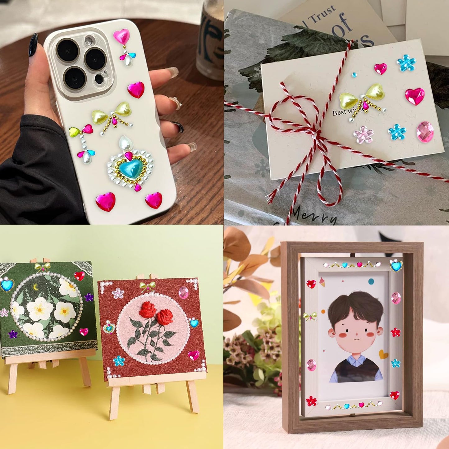 NOOEPC Gem Stickers for Kids – Self-Adhesive Face Gems & Rhinestones for Crafts & DIY Decoration