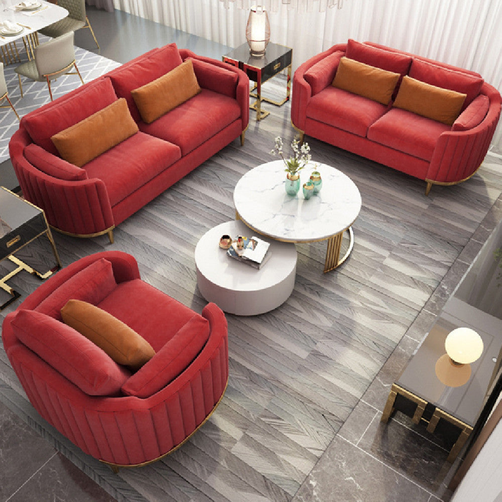 Nordic Inspired Luxury Fabric Sofa, Living Room Furniture