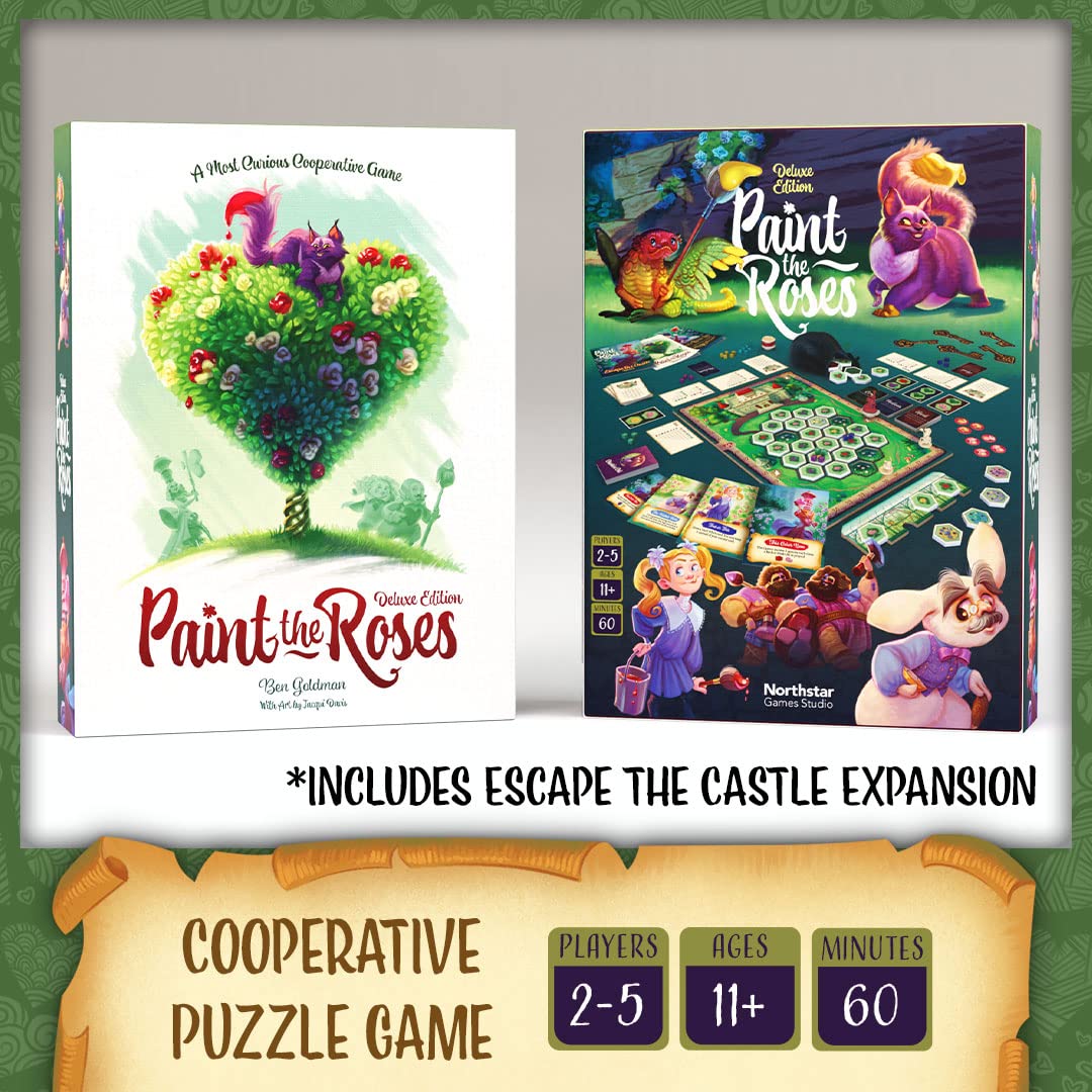 Paint the Roses Deluxe by North Star Games – Cooperative Strategy Board Game for All Ages