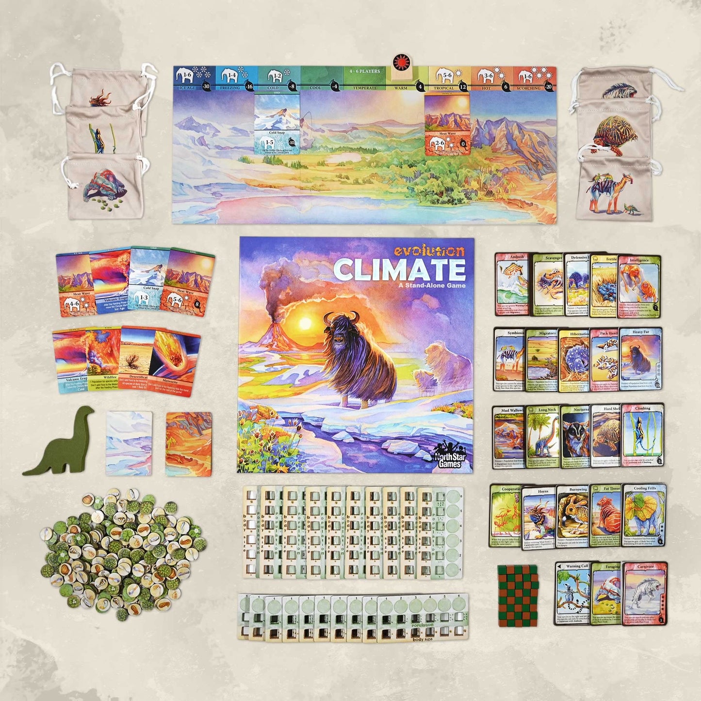 Evolution Climate Board Game with Climate Expansion | North Star Games | 2-6 Players, Ages 12+