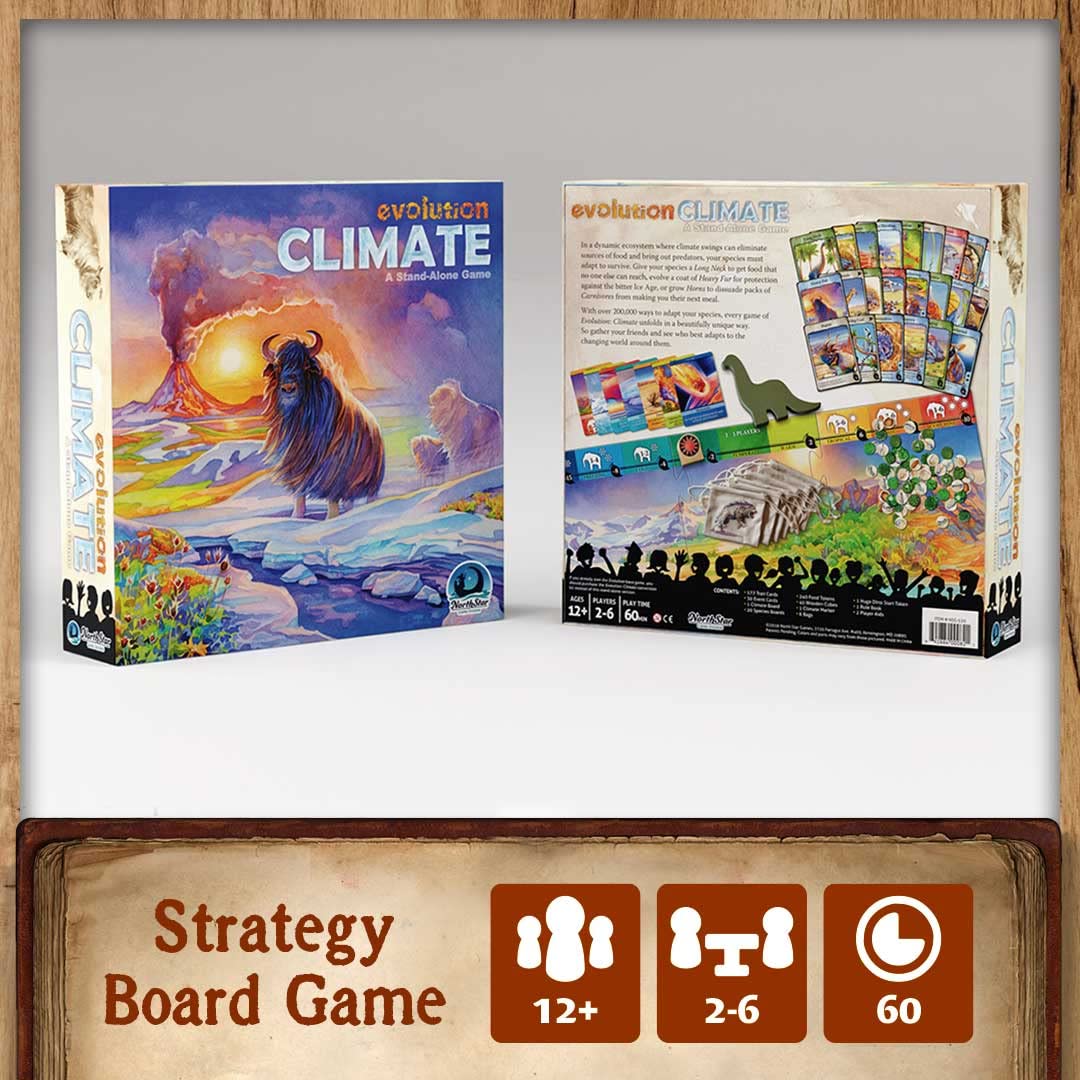 Evolution Climate Board Game with Climate Expansion | North Star Games | 2-6 Players, Ages 12+