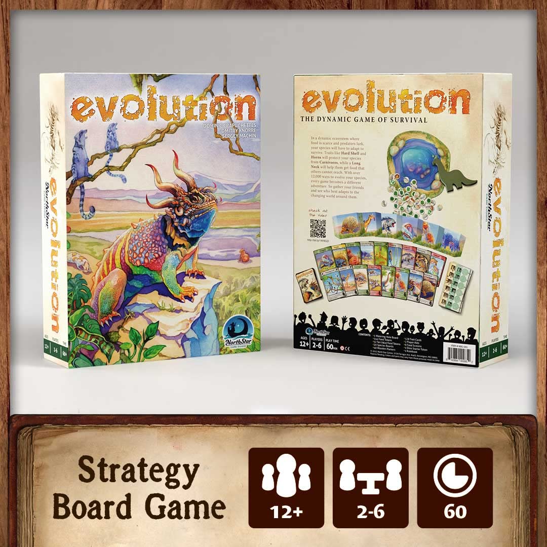 North Star Games - Northstar Game Studio Evolution Board Game | Create Species & Strategy for 2-6 Players (Ages 12+)