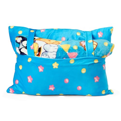 Northwest Bluey Party Pups Silk Touch Throw Blanket + Plush Pocket Pillow (50x60 in & 14x20 in)