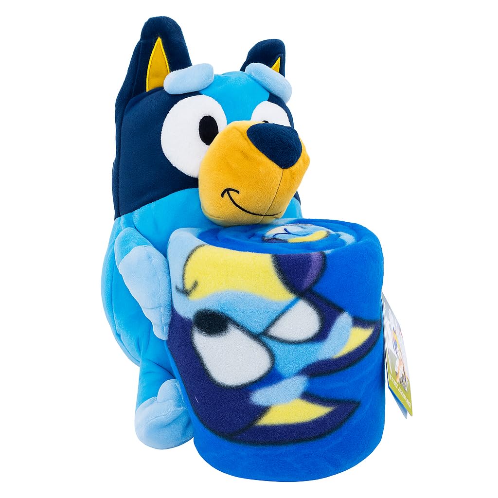 The Northwest Group Bluey Hugger & 40x50 Fleece Throw Blanket + Body Pillow Set