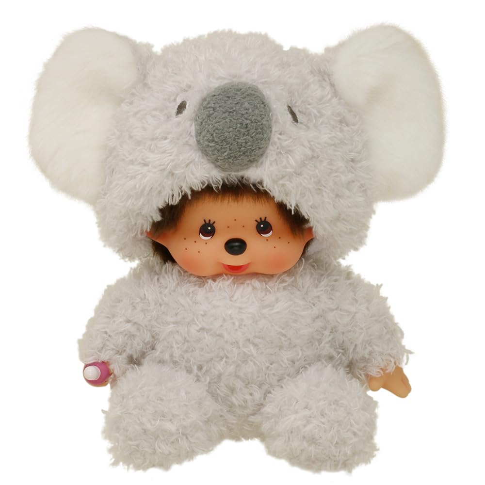 Bandai Monchhichi Koala Soft Toy – 20 cm Plush, 80s Iconic Monchhichi Collection