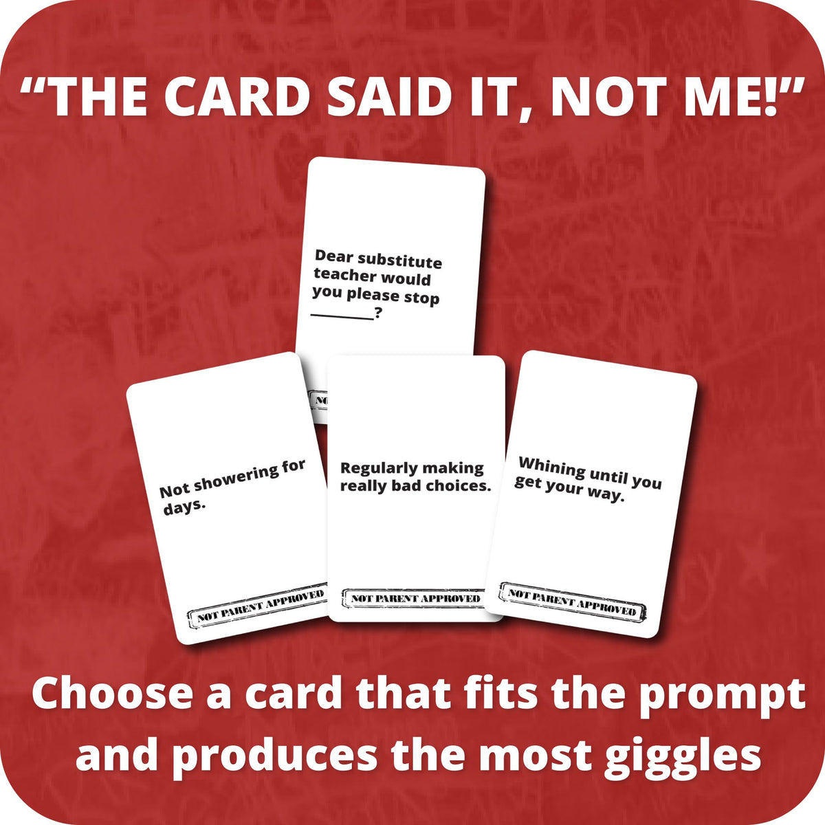 Not Parent Approved - Hilarious Family Card Game for All Ages | Quick Setup, Screen-Free Fun