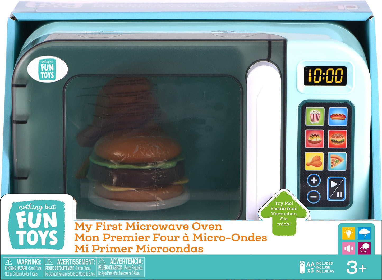Nothing But Fun Toys My First Microwave Lights & Sounds Playset – 3+ Pretend Kitchen Toy