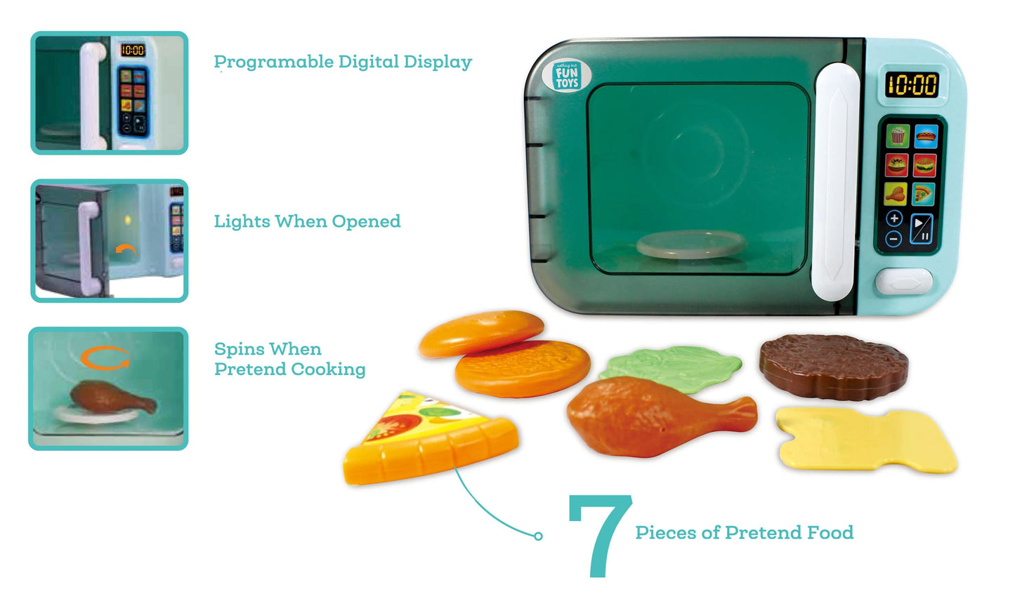 Nothing But Fun Toys My First Microwave Lights & Sounds Playset – 3+ Pretend Kitchen Toy