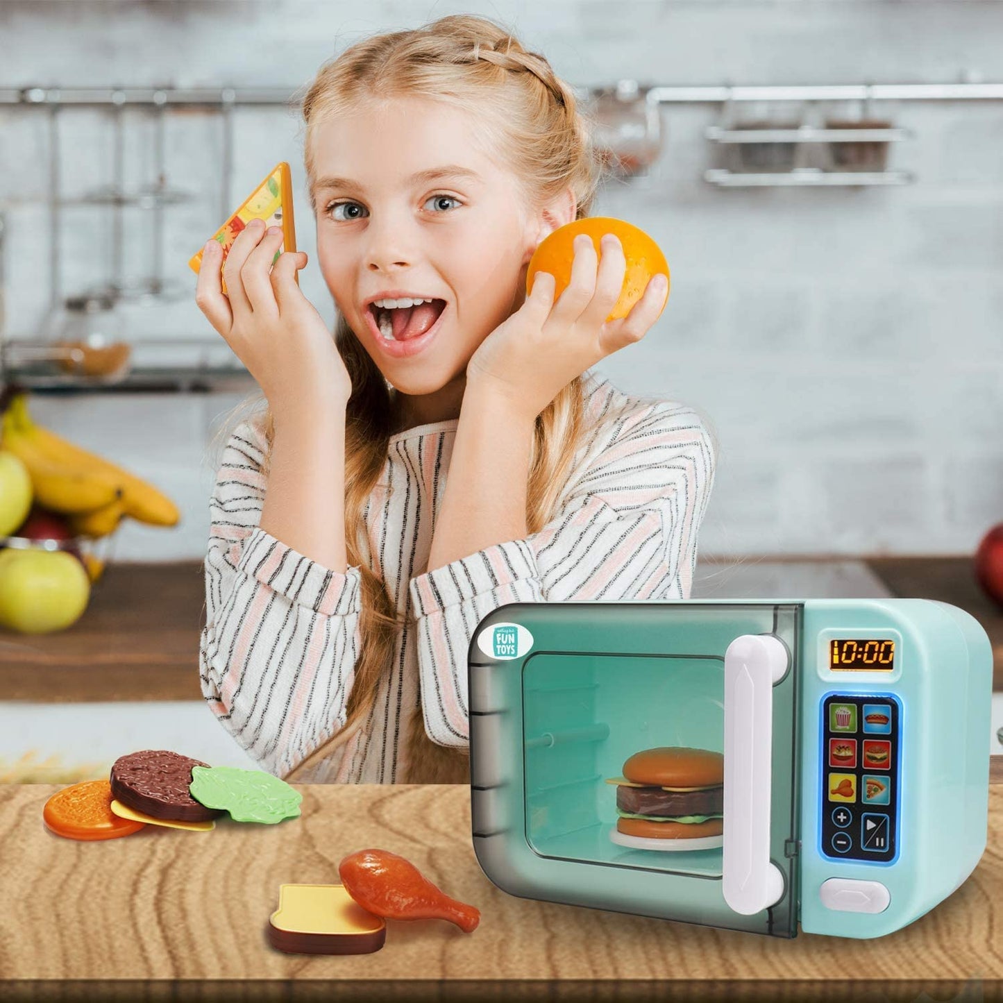 Nothing But Fun Toys My First Microwave Lights & Sounds Playset – 3+ Pretend Kitchen Toy
