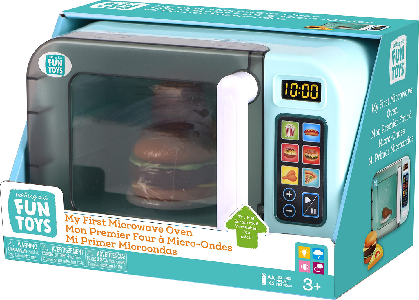 Nothing But Fun Toys My First Microwave Lights & Sounds Playset – 3+ Pretend Kitchen Toy