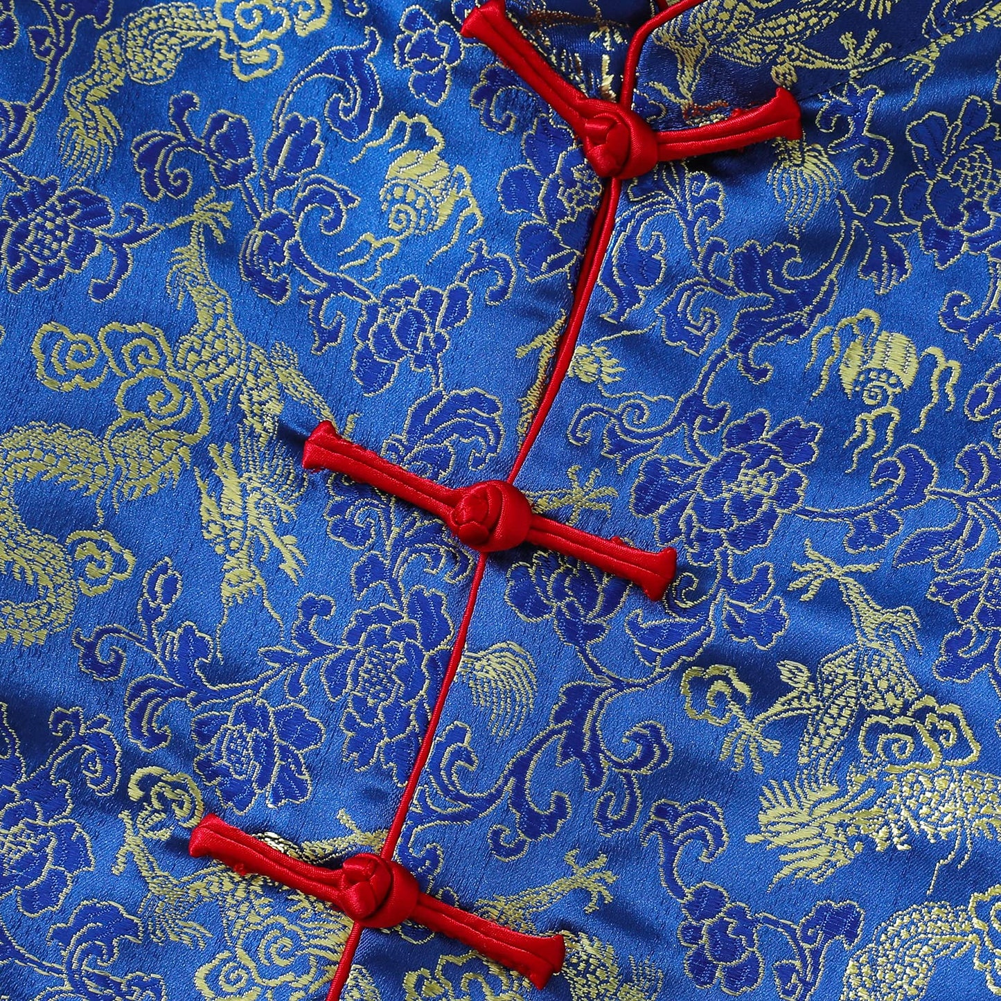 Noubeau Boy Tang Suit Dragon Long Sleeve Shirt – Blue, 6-8 Years | Chinese New Year Outfit