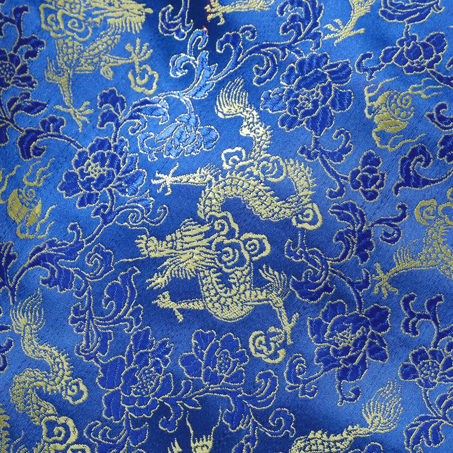 Noubeau Boy Tang Suit Dragon Long Sleeve Shirt – Blue, 6-8 Years | Chinese New Year Outfit