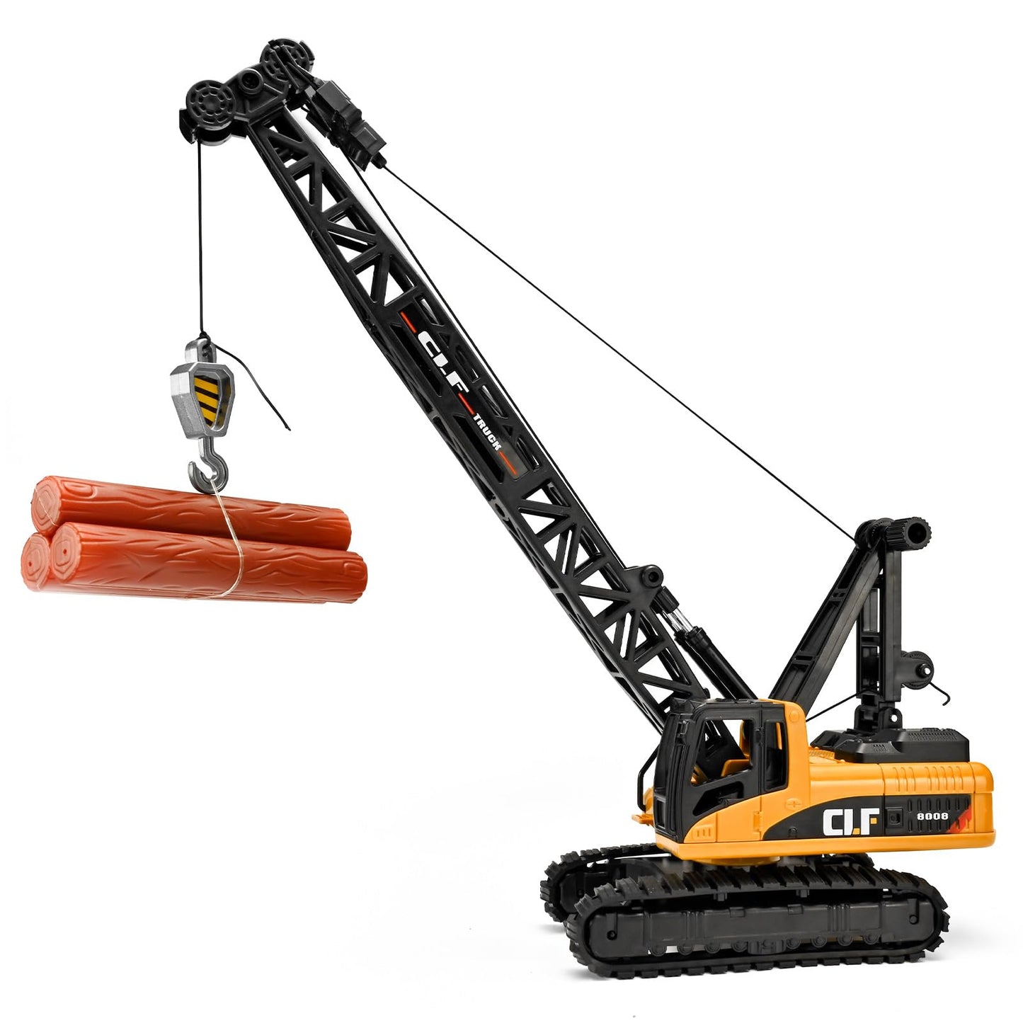 NOVAFUSION Construction Crane Toy for Boys | Rotatable Workbench & Liftable Arm