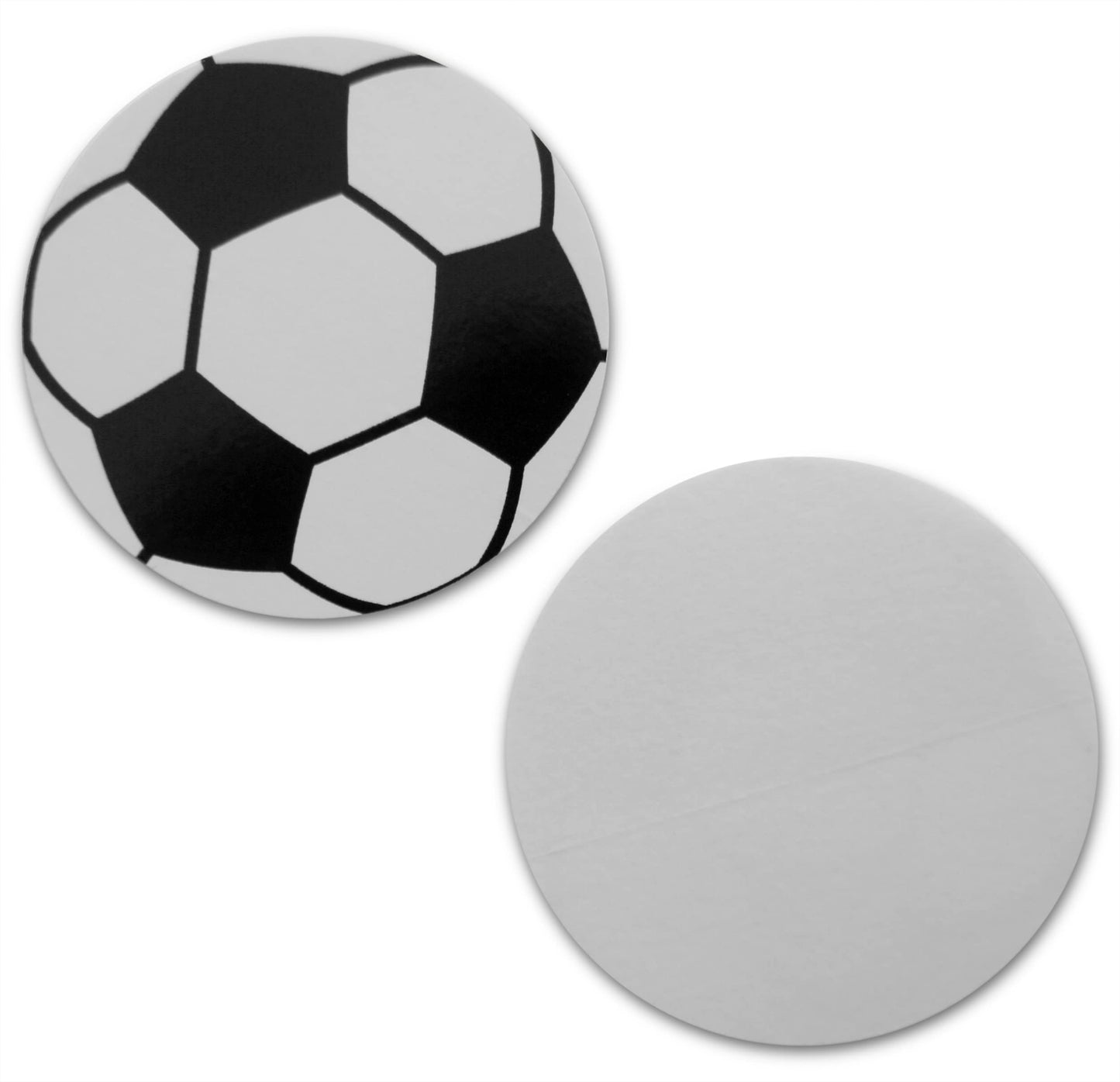 Novel Merk Soccer Ball Vinyl Stickers – 20-pack 2-inch Round Decals for Laptop, Water Bottle & More – Repositionable & Waterproof