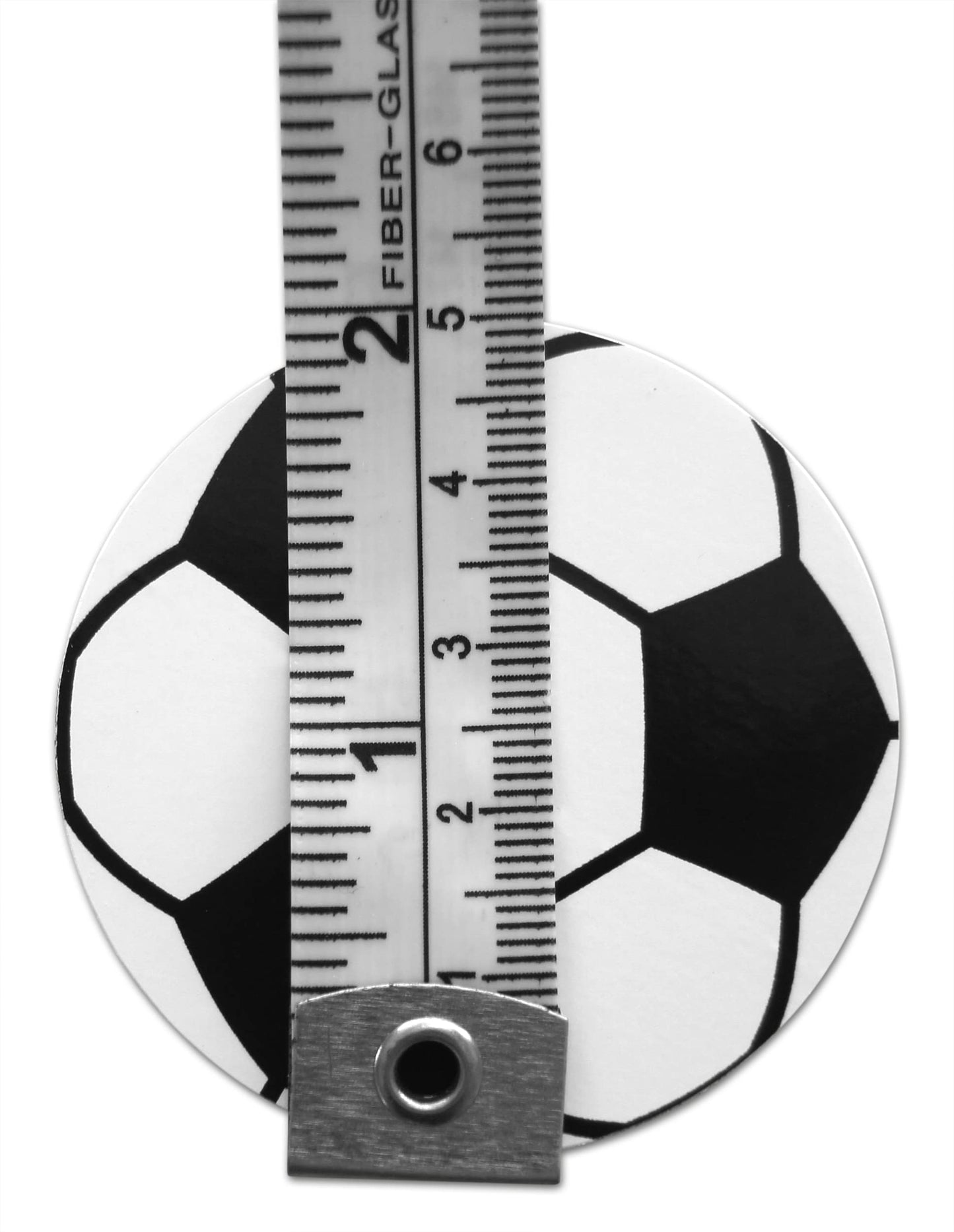 Novel Merk Soccer Ball Vinyl Stickers – 20-pack 2-inch Round Decals for Laptop, Water Bottle & More – Repositionable & Waterproof