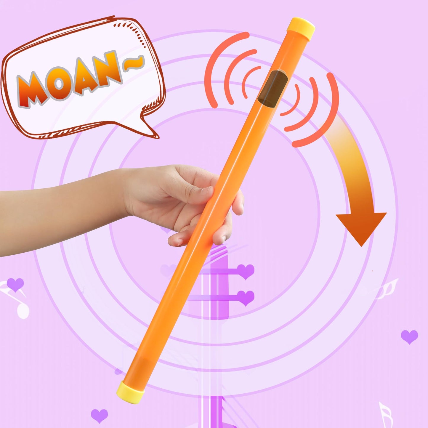 Novelty Place 16-inch Groan Tube Noise Makers 2 Pack - Funny Party Noisemakers for Kids & Adults - Orange