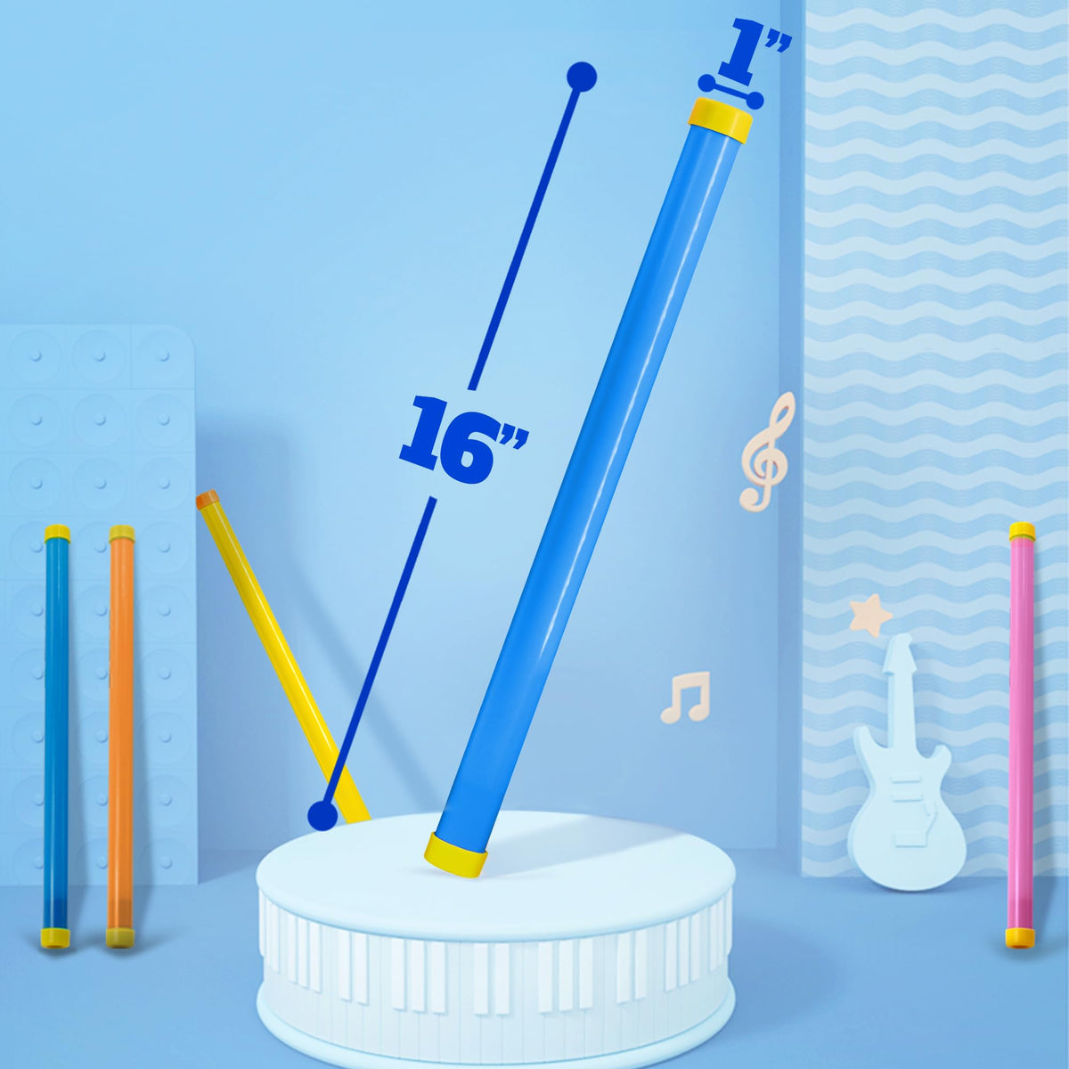 Novelty Place 16-inch Groan Tube Noise Makers 2 Pack – Blue – Party Sound Tubes