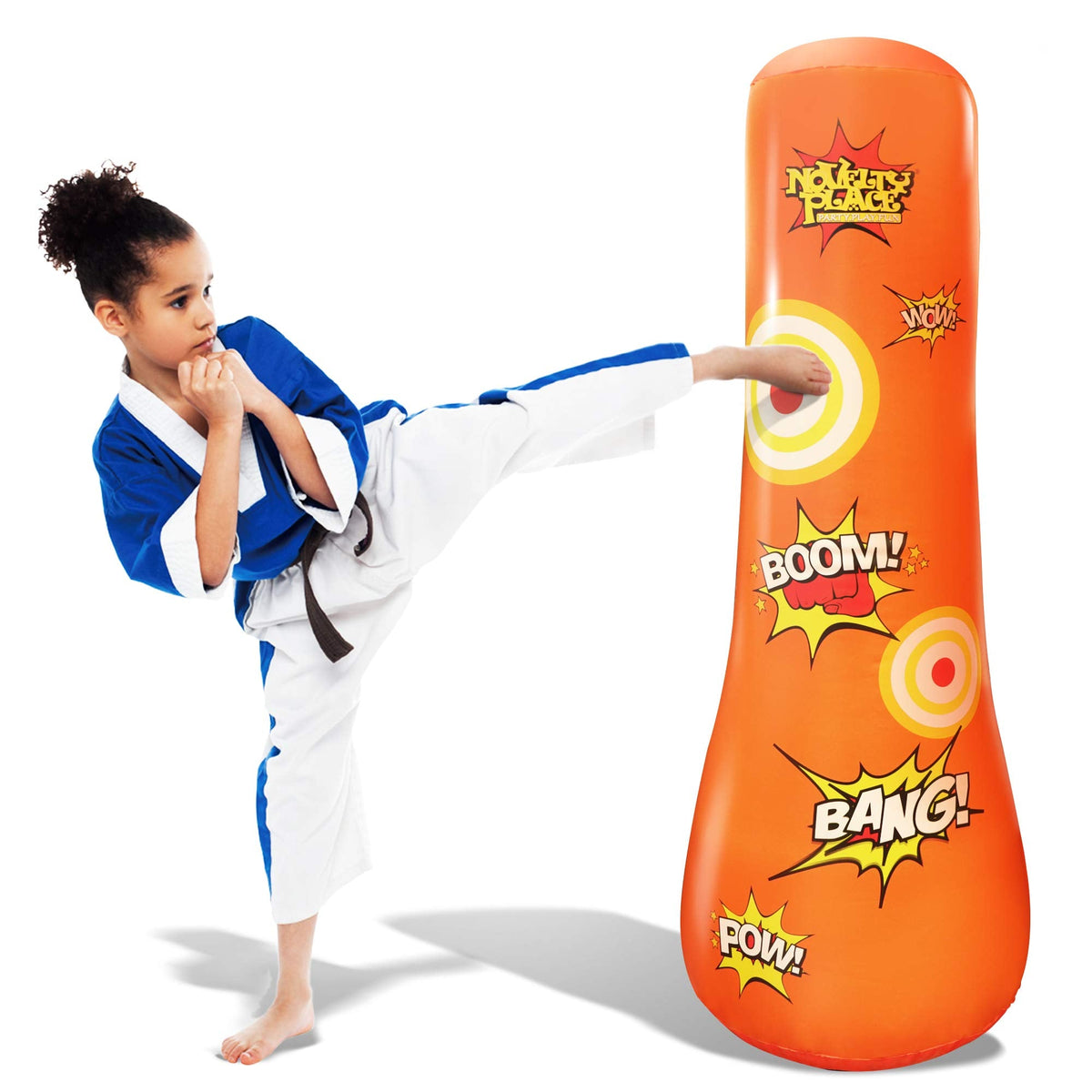 Novelty Place Kid's Inflatable Punching Bag — Free-Standing 4.5 ft Bop Toy