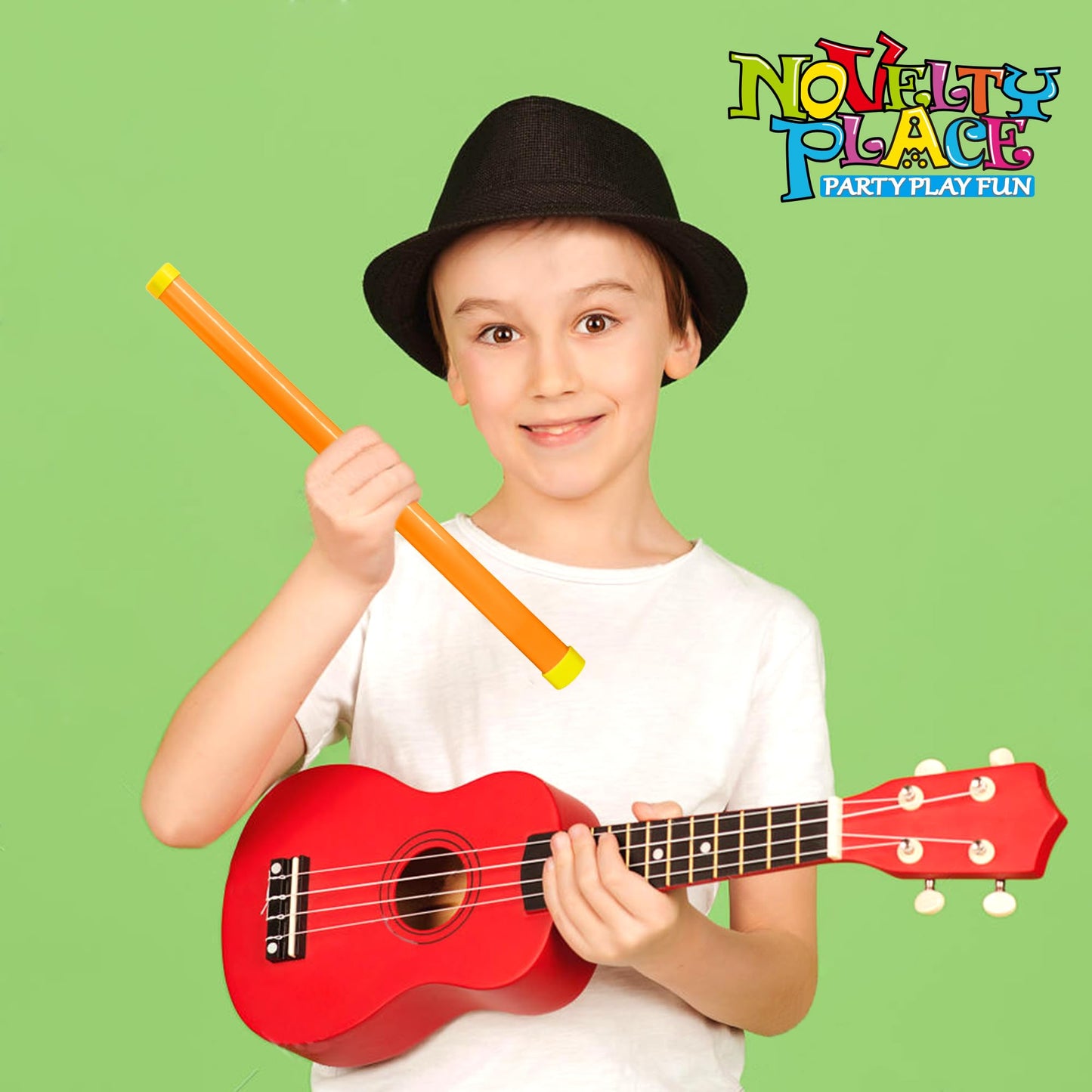 Novelty Place 16-inch Groan Tube Noise Makers 2 Pack - Funny Party Noisemakers for Kids & Adults - Orange