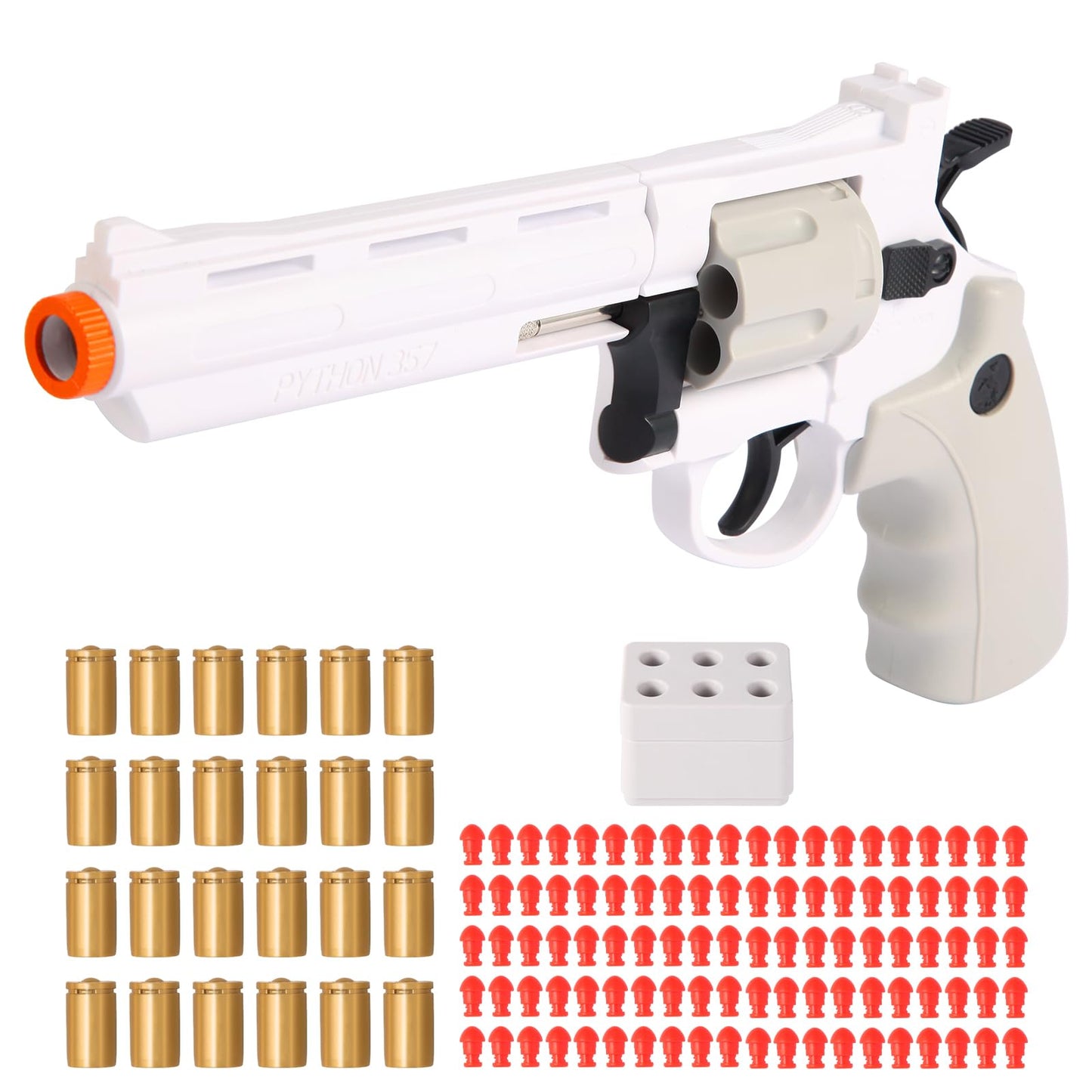 NOVOCA 357 Full-Size Realistic Toy Revolver – 32ft Range, ABS Build