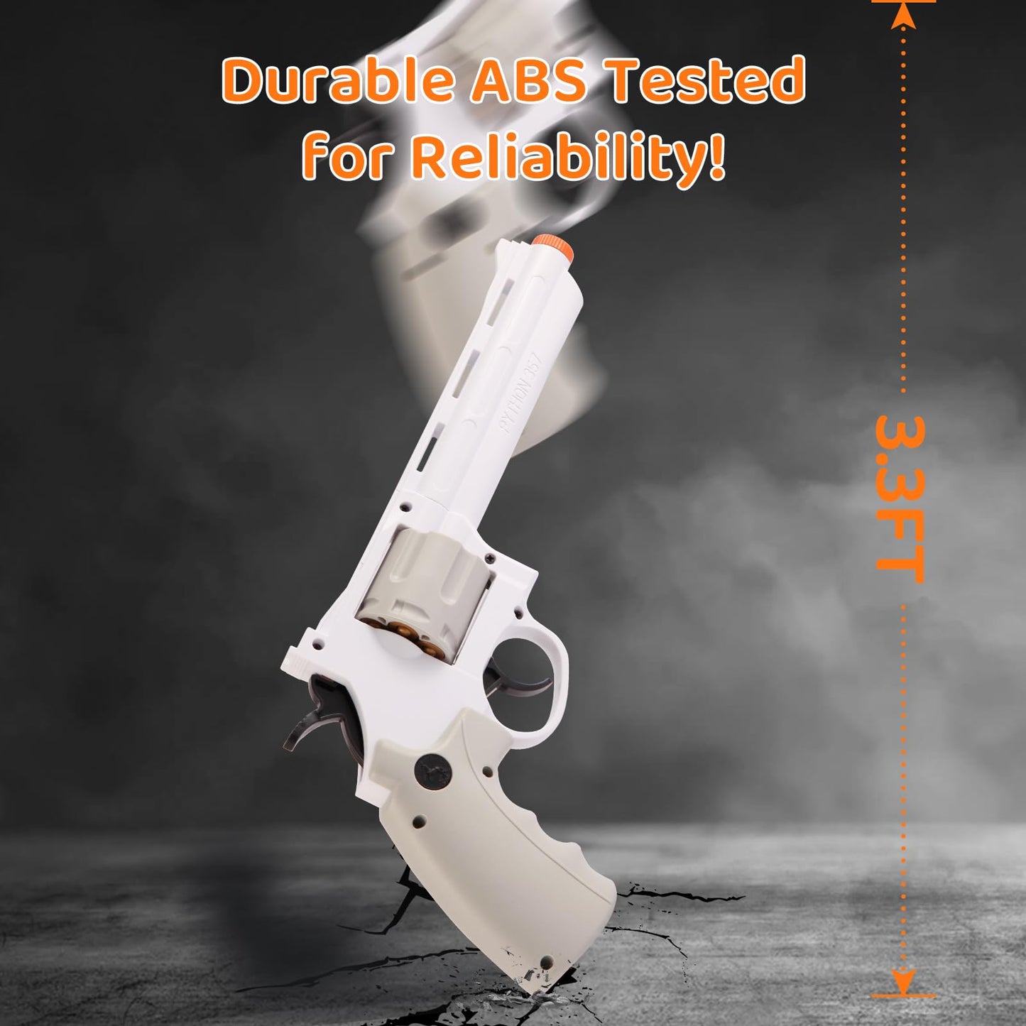 NOVOCA 357 Full-Size Realistic Toy Revolver – 32ft Range, ABS Build
