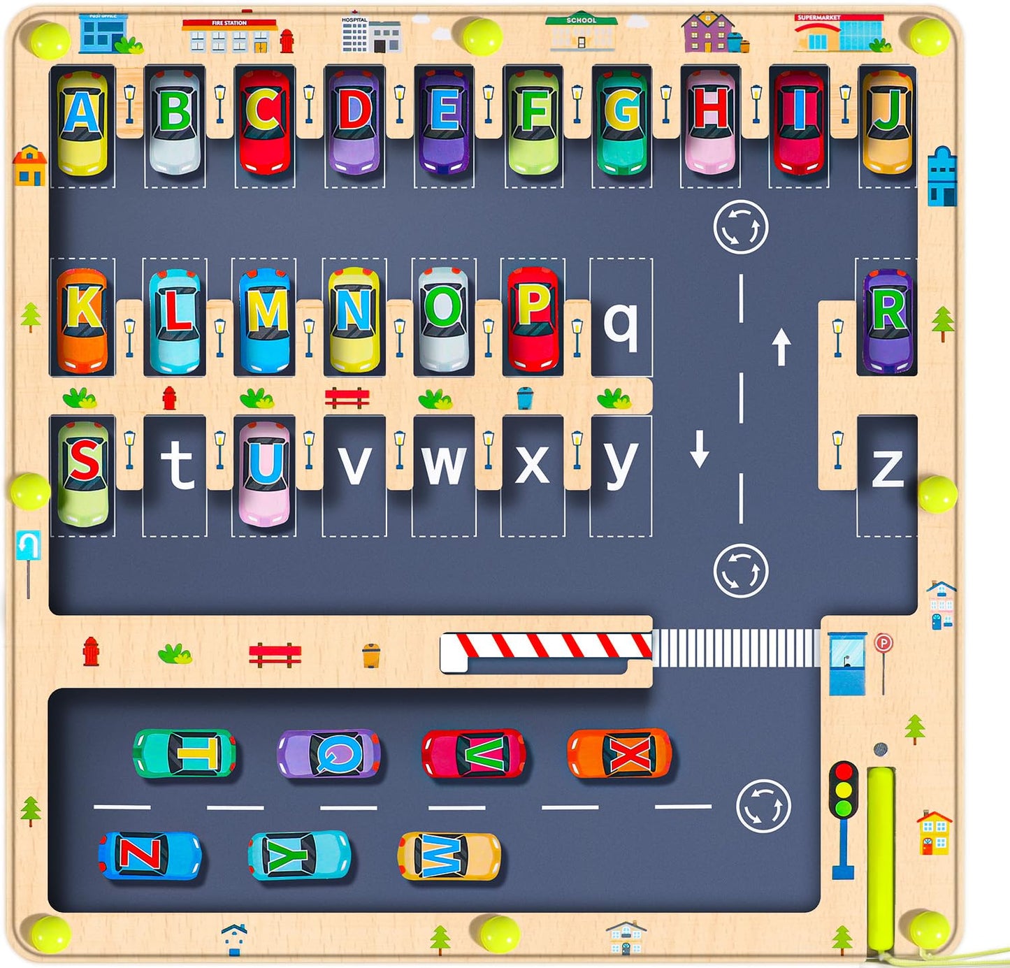 NOWRICH Magnetic Alphabet Maze Board – Montessori Letter Learning Toy for Ages 2–5