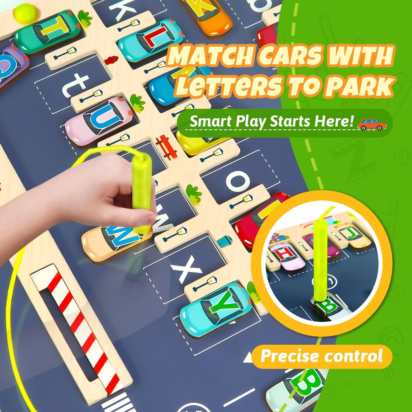 NOWRICH Magnetic Alphabet Maze Board – Montessori Letter Learning Toy for Ages 2–5