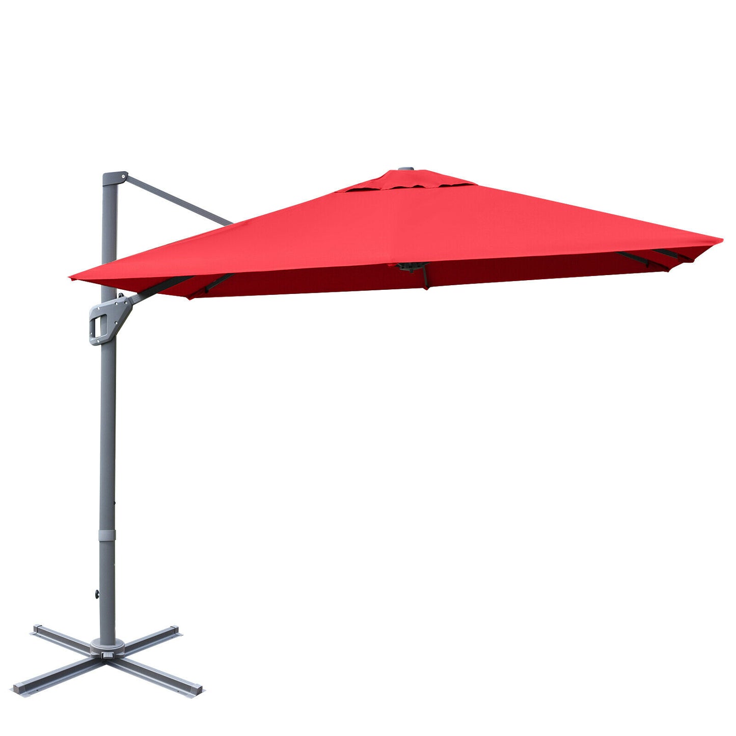 3m Patio Cantilever Umbrella with 4-Level Tilting Adjustment and Crank Handle-Beige