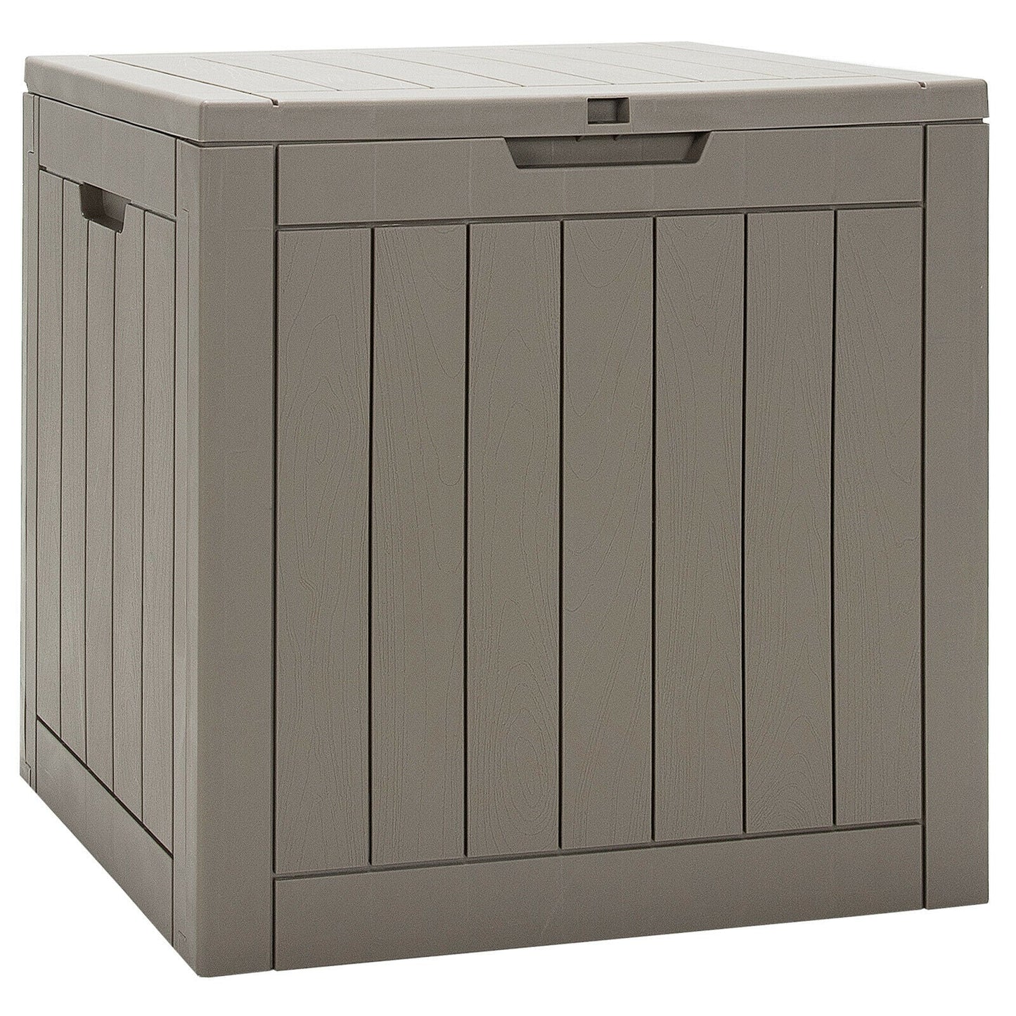 Outdoor Storage Shed with Handles and Lockable Lid-Black