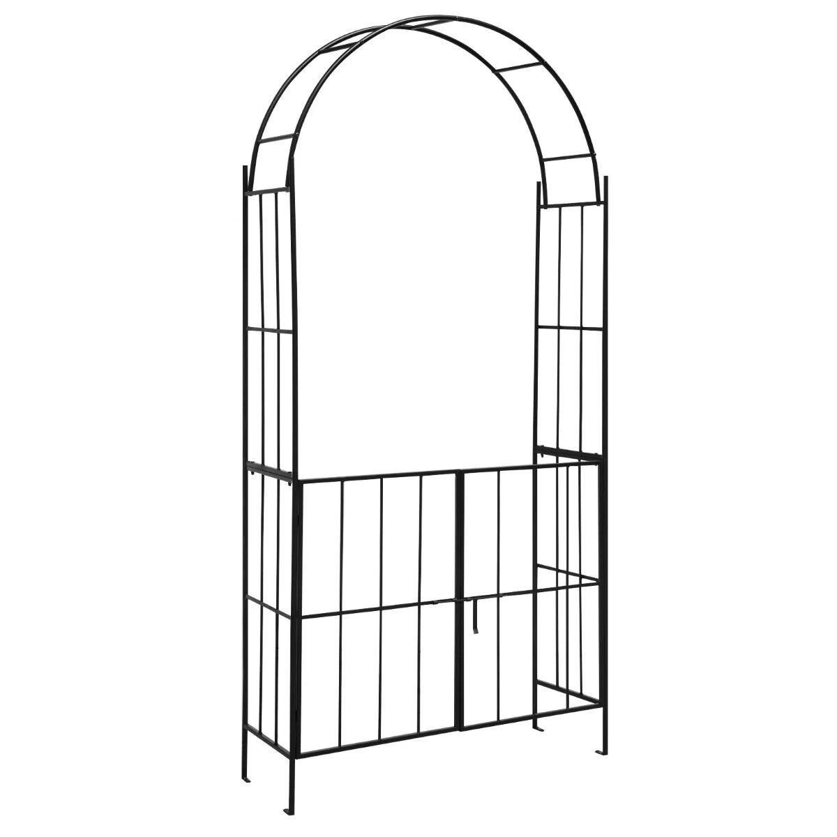 230CM Tall Heavy-Duty Metal Arbour Archway for Climbing Plant Rose Vine